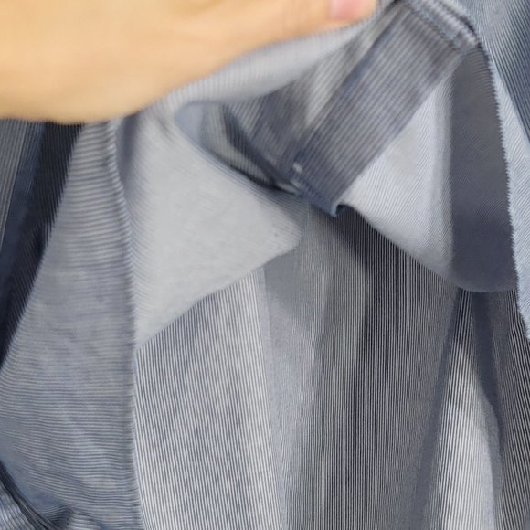 Kenneth Cole Reaction Mens Blue Striped Long Sleeve Button Up Cotton Shirt Large - Picture 3 of 11